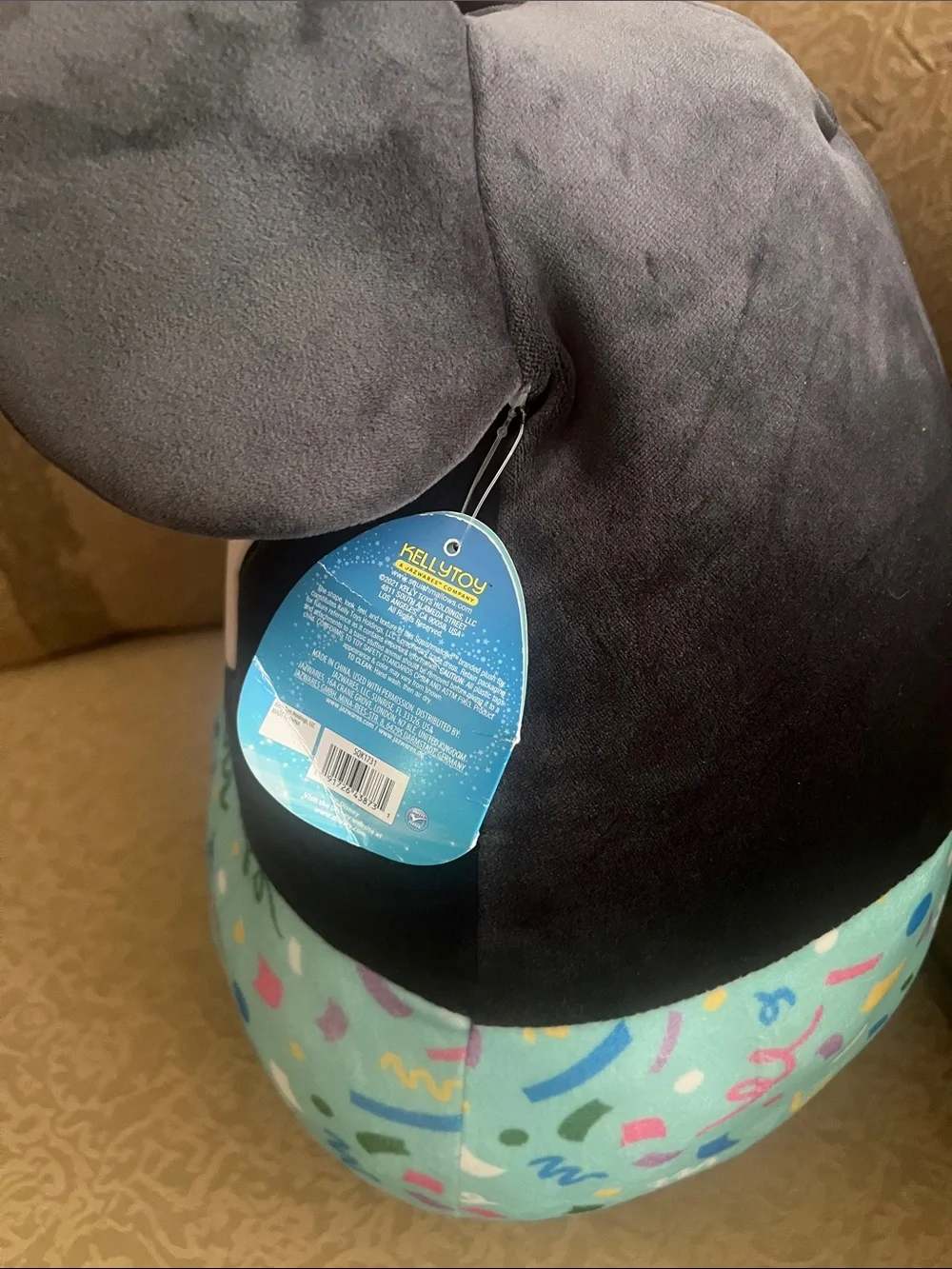 Disney Plush Character Pillow in Black, Cream, Teal & Yellow
